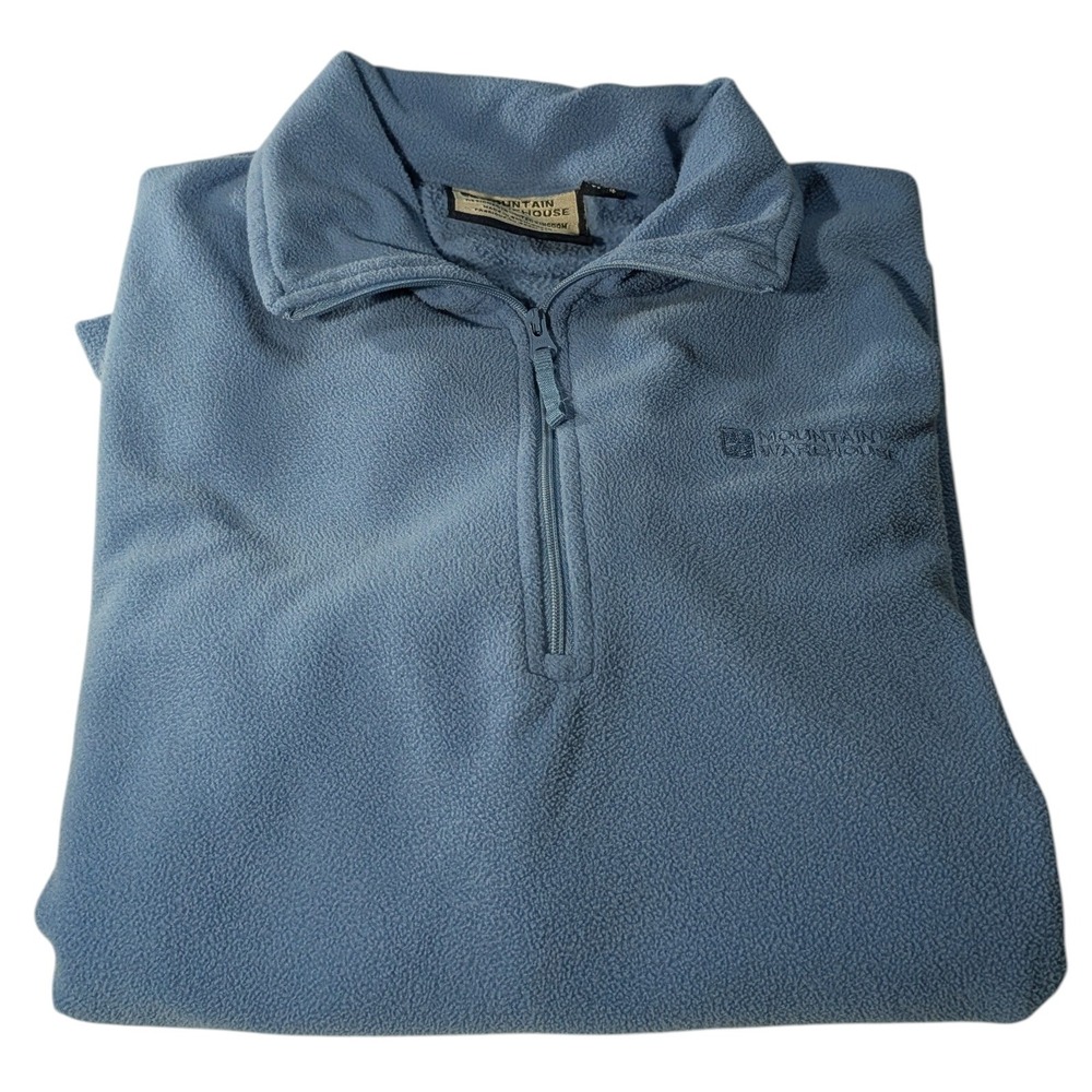 Mountain Warehouse Fleece Blue Quarter Zip Chest Logo Long Sleeve Womens Sixteen - Picture 2 of 12